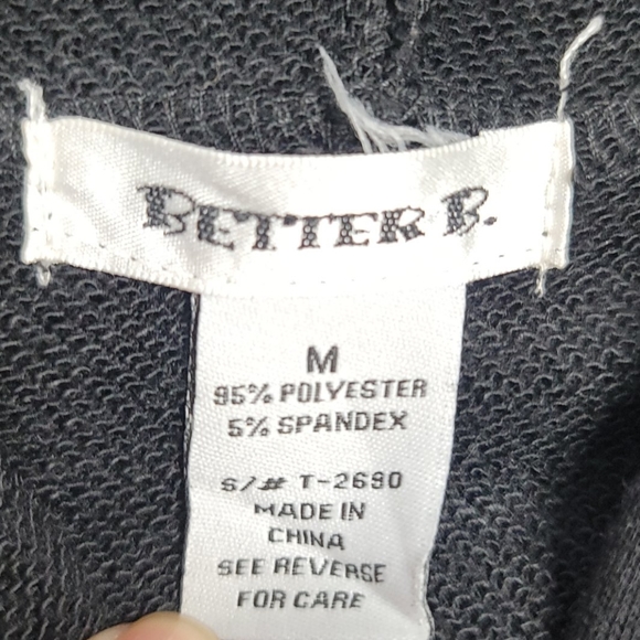 Better B black button down shirt with hoodie sz M - Picture 3 of 8